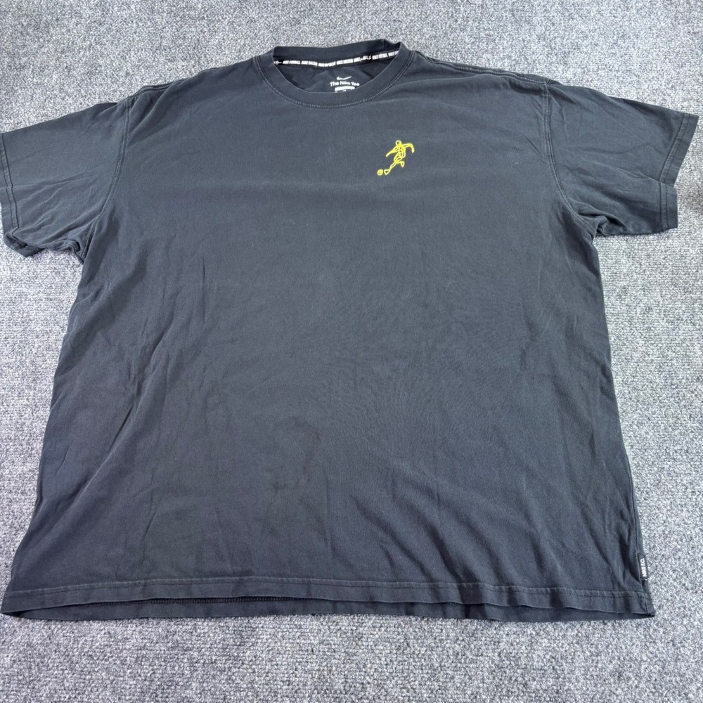 Nike F.C. Graphic T-Shirt Mens XXL Black Yellow Loose Fit Soccer Football Tee